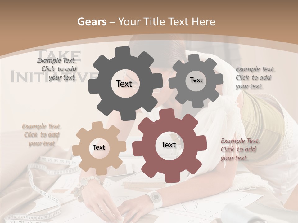 White Hand Grandmother PowerPoint Template