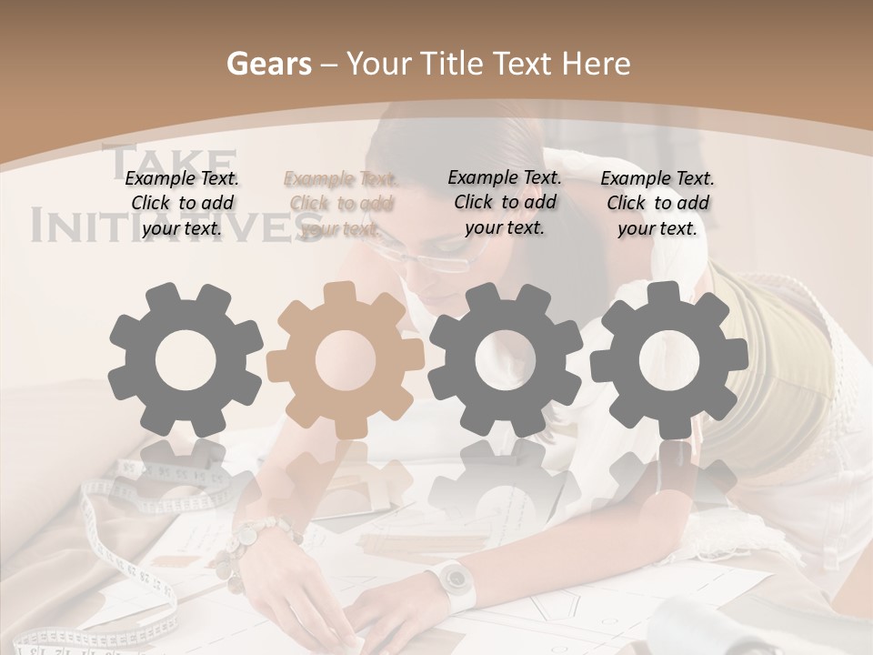 White Hand Grandmother PowerPoint Template