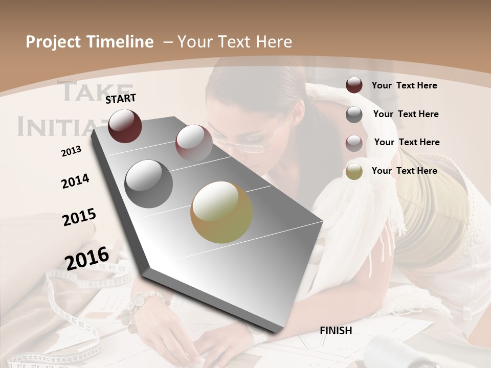 White Hand Grandmother PowerPoint Template