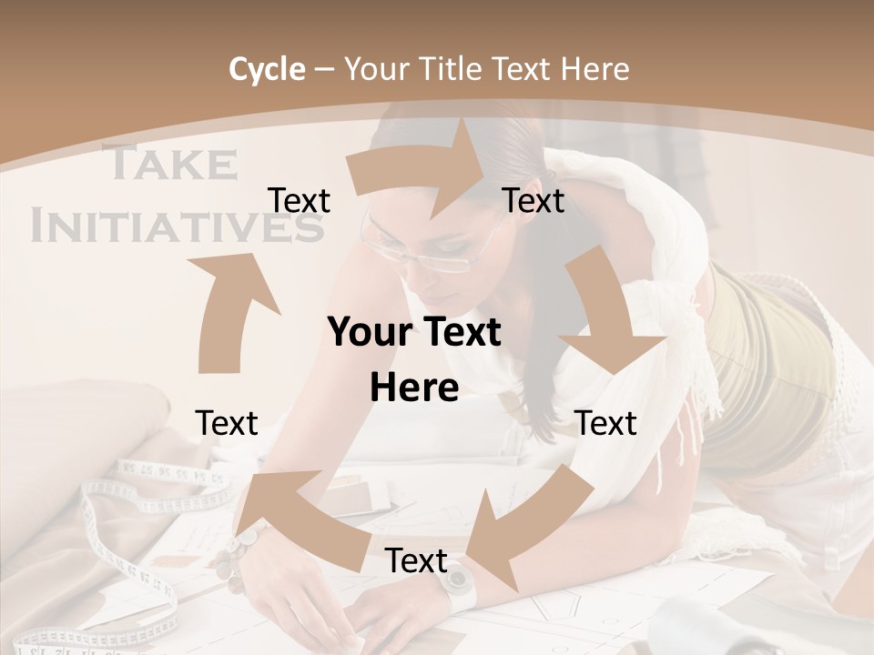 White Hand Grandmother PowerPoint Template