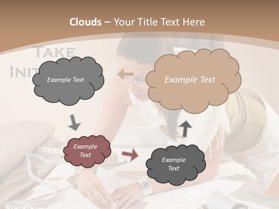 White Hand Grandmother PowerPoint Template