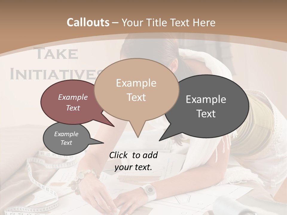 White Hand Grandmother PowerPoint Template