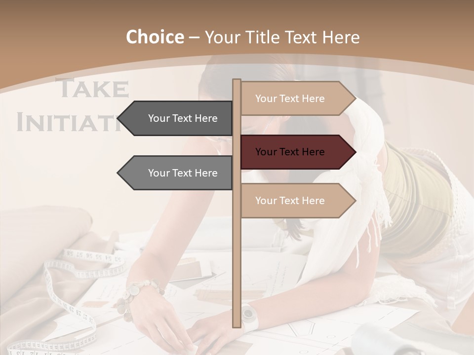 White Hand Grandmother PowerPoint Template