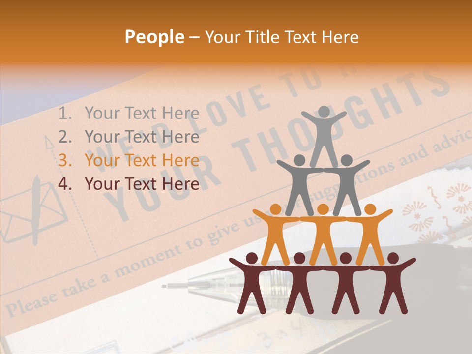 White Human Hold PowerPoint Template