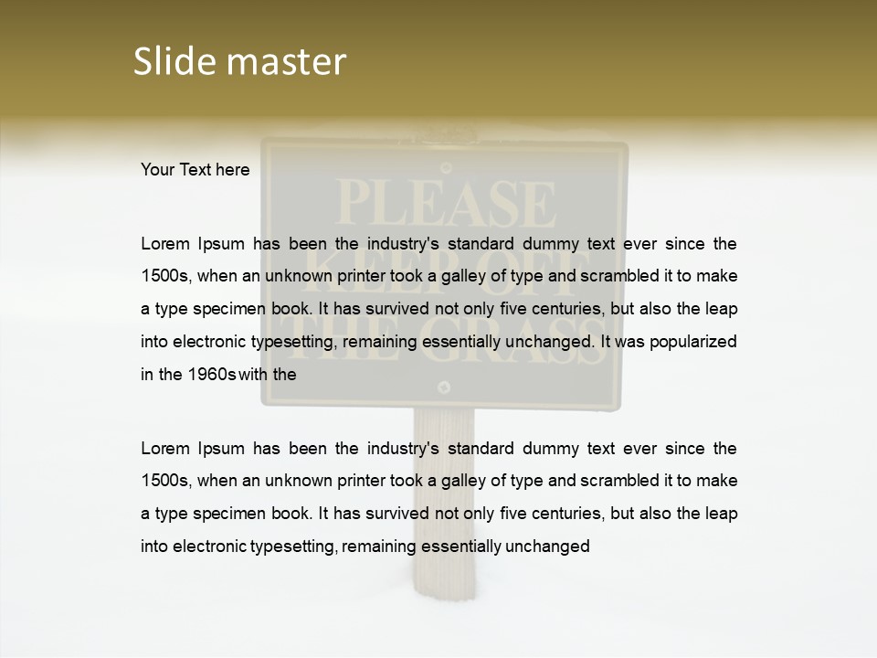 Touching Aging Finger PowerPoint Template