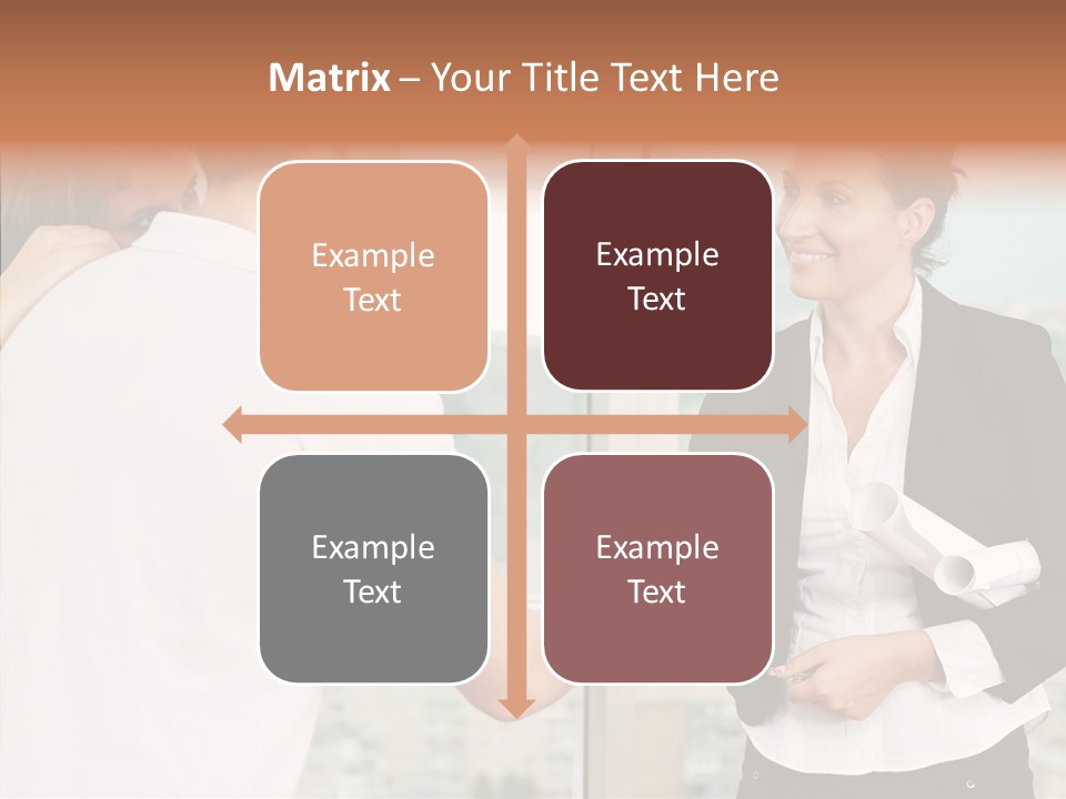 White Grandmother Old PowerPoint Template