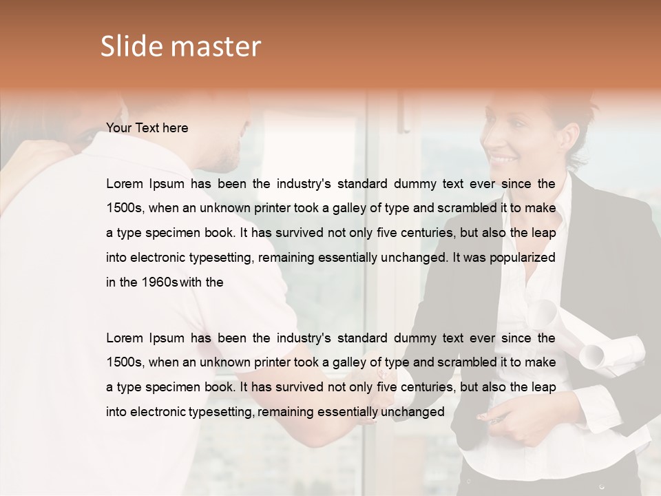 White Grandmother Old PowerPoint Template