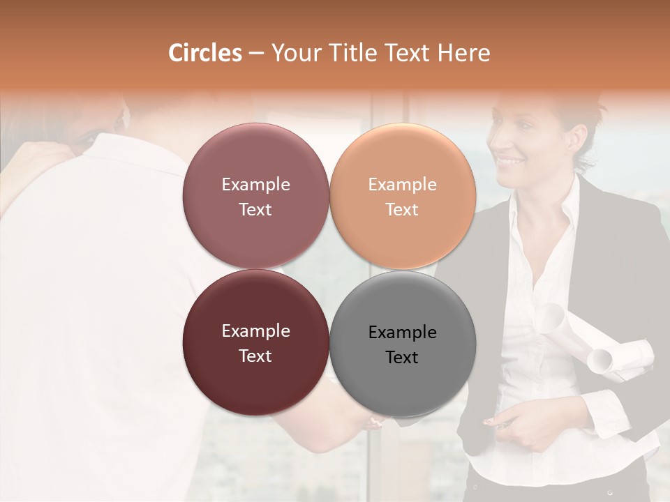 White Grandmother Old PowerPoint Template