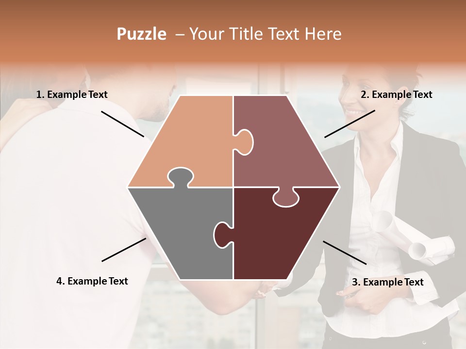 White Grandmother Old PowerPoint Template