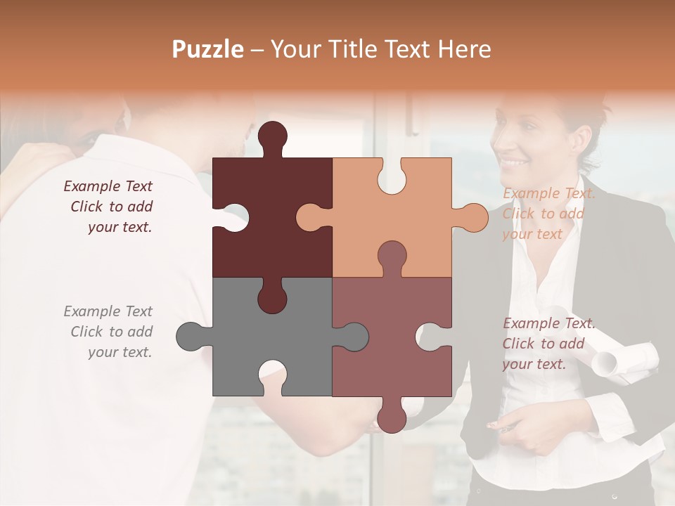 White Grandmother Old PowerPoint Template