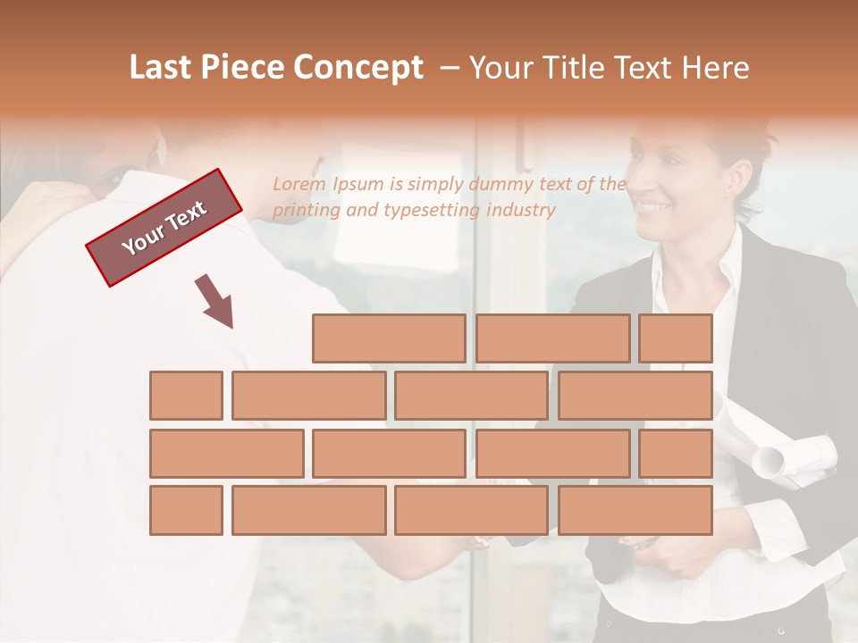 White Grandmother Old PowerPoint Template