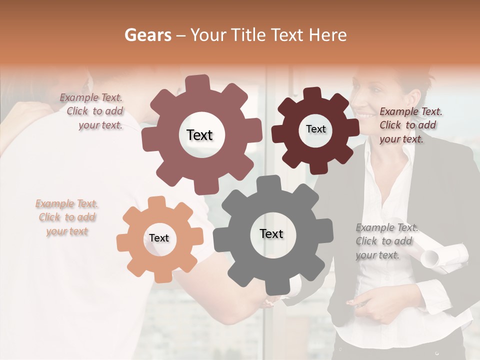 White Grandmother Old PowerPoint Template