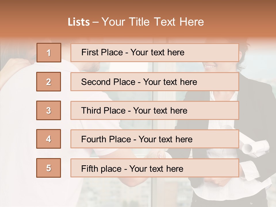 White Grandmother Old PowerPoint Template
