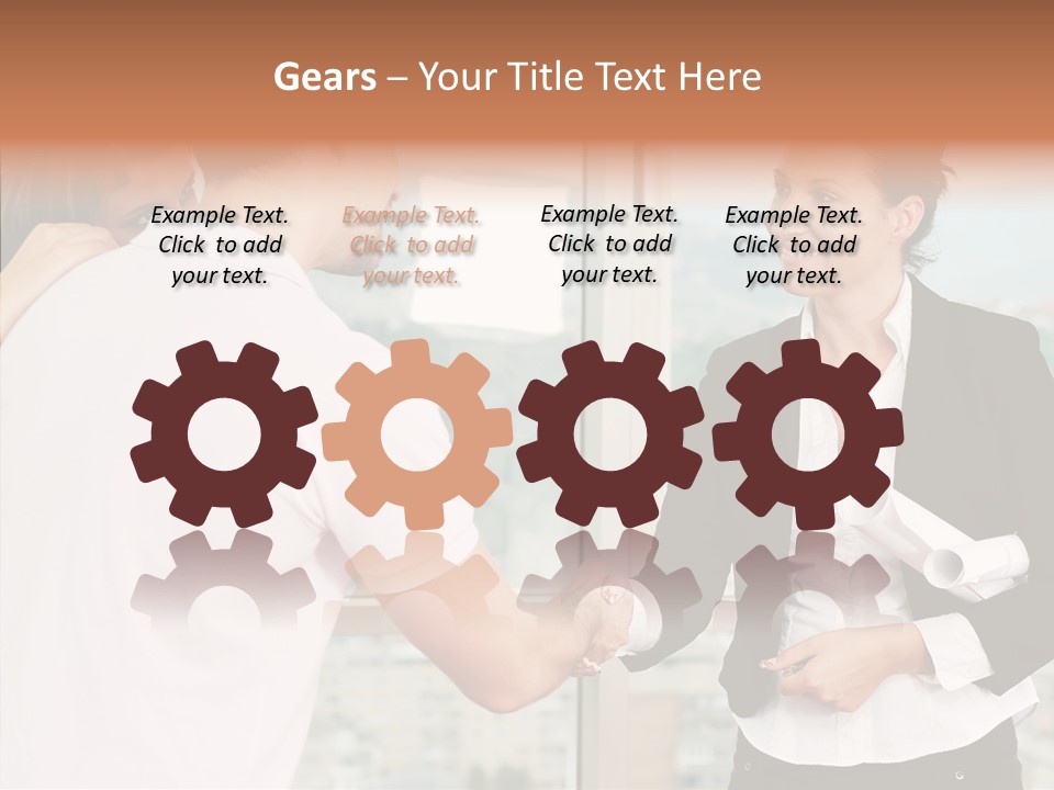 White Grandmother Old PowerPoint Template