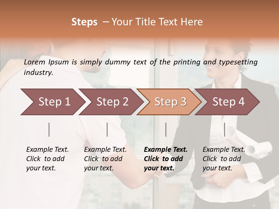 White Grandmother Old PowerPoint Template