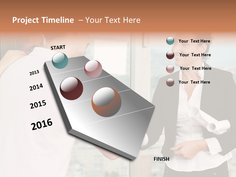 White Grandmother Old PowerPoint Template