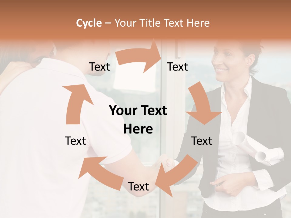 White Grandmother Old PowerPoint Template