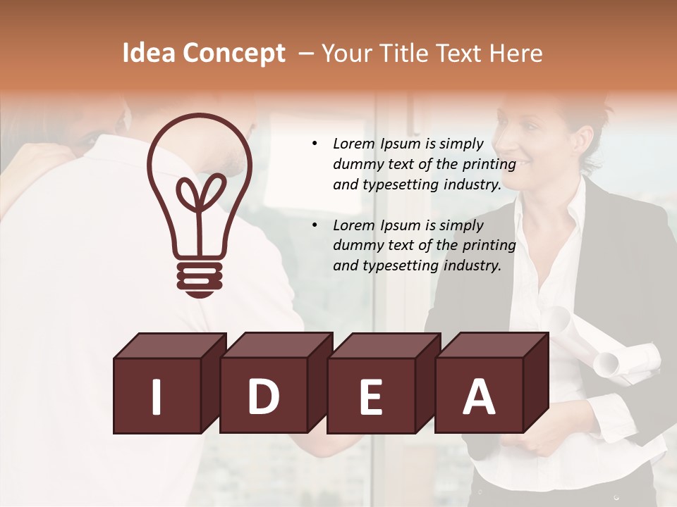 White Grandmother Old PowerPoint Template