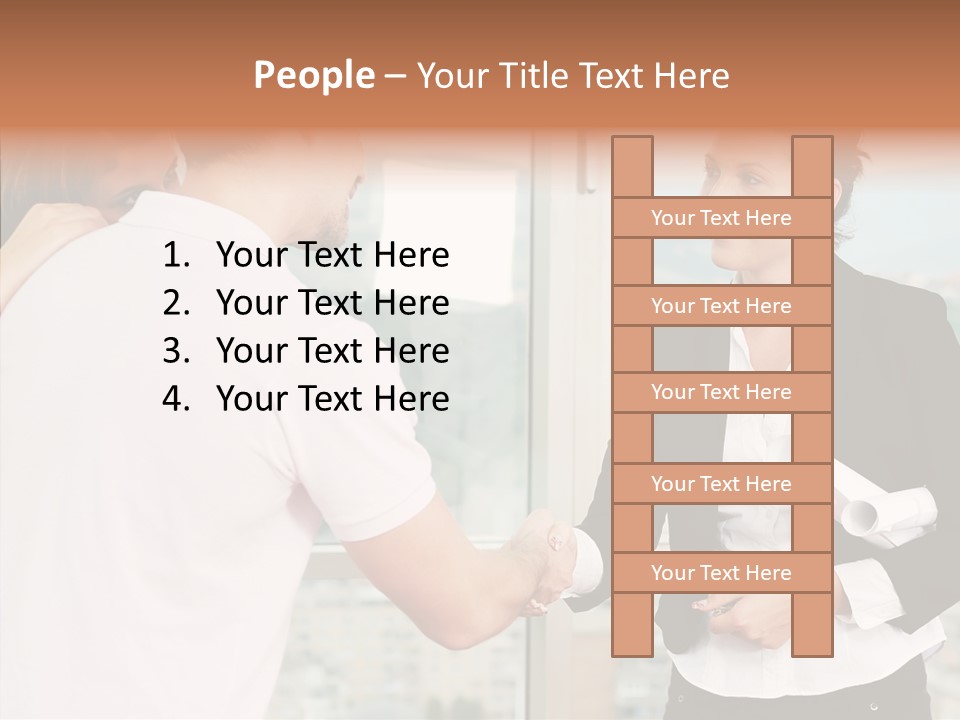 White Grandmother Old PowerPoint Template