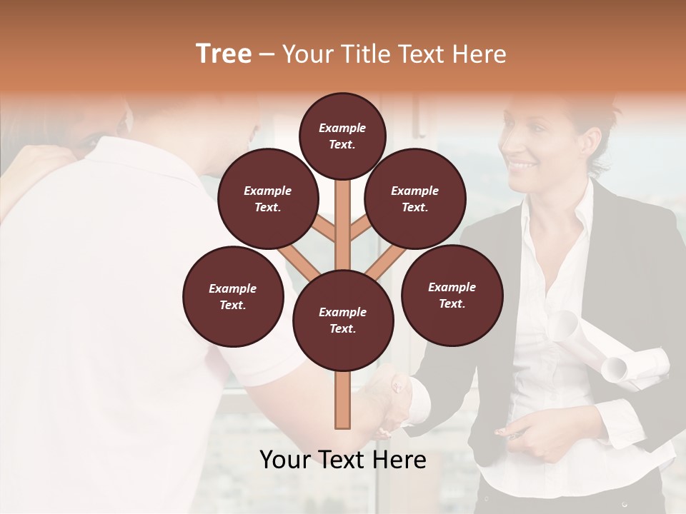 White Grandmother Old PowerPoint Template