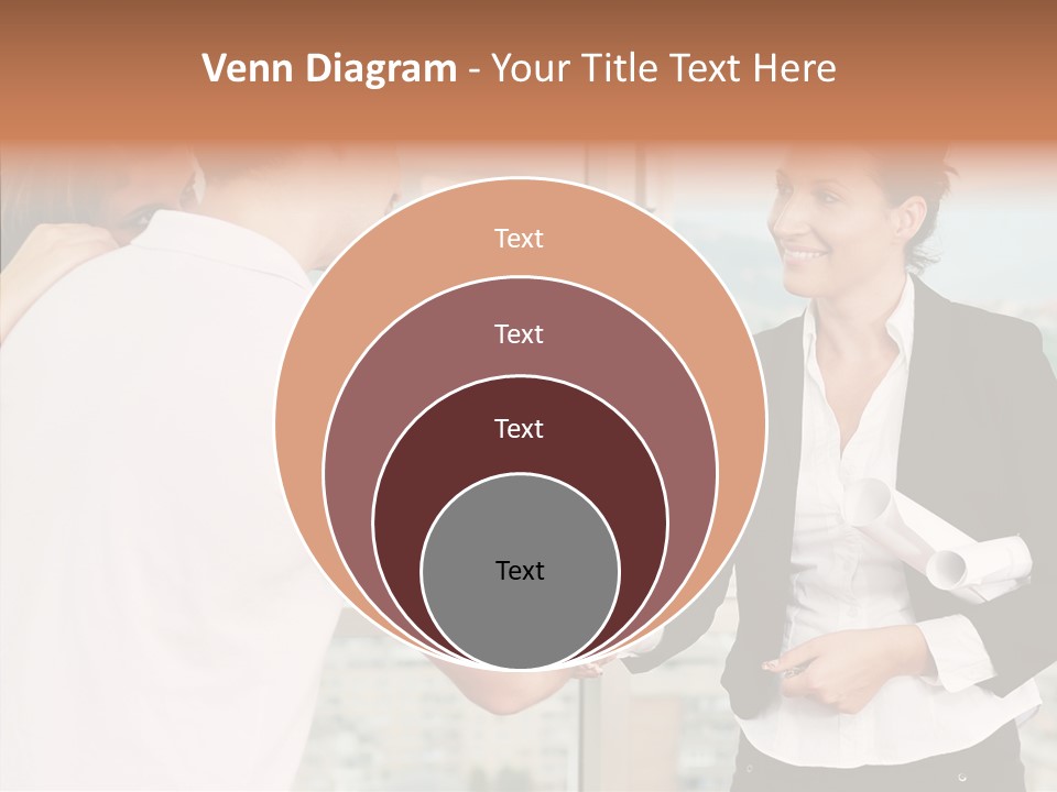 White Grandmother Old PowerPoint Template