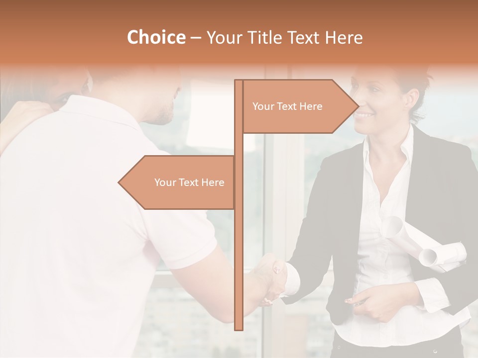 White Grandmother Old PowerPoint Template