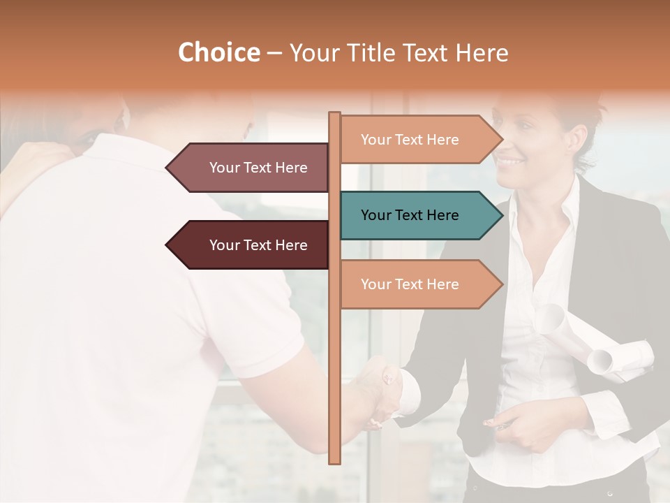 White Grandmother Old PowerPoint Template