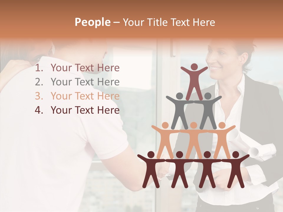 White Grandmother Old PowerPoint Template