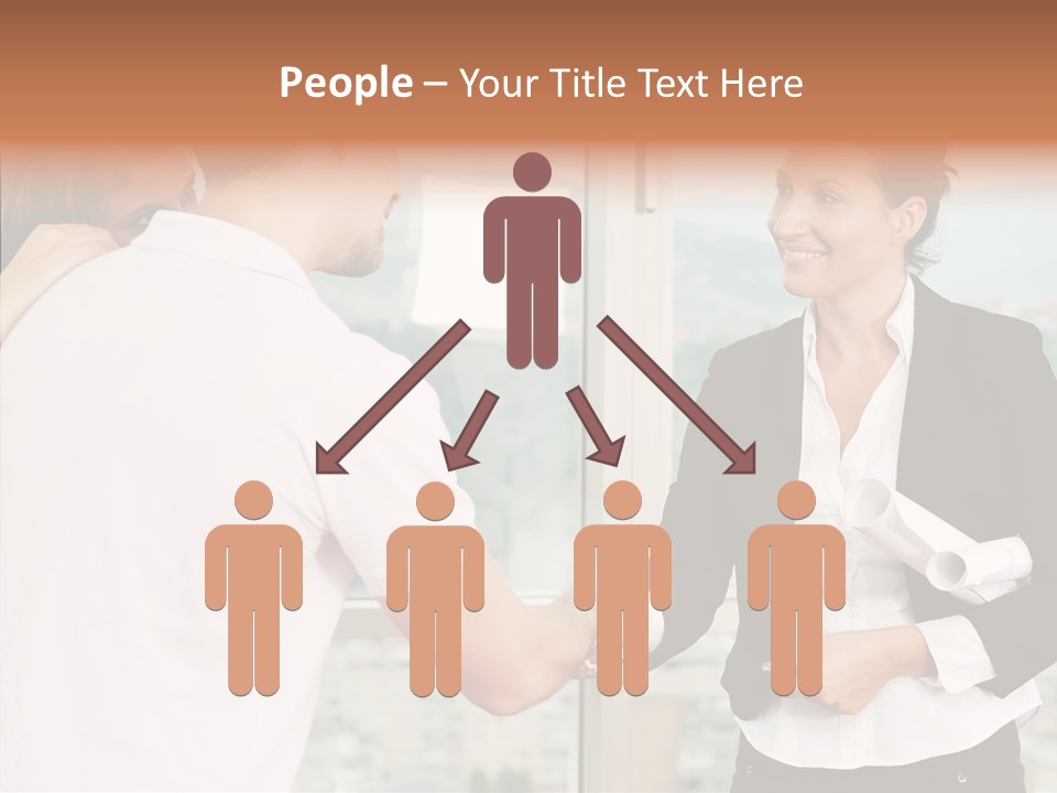 White Grandmother Old PowerPoint Template