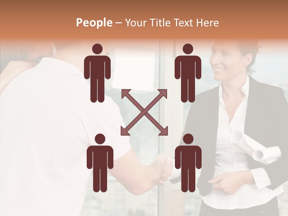 White Grandmother Old PowerPoint Template