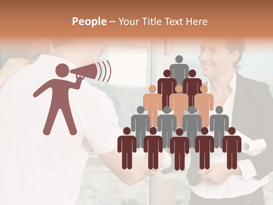 White Grandmother Old PowerPoint Template