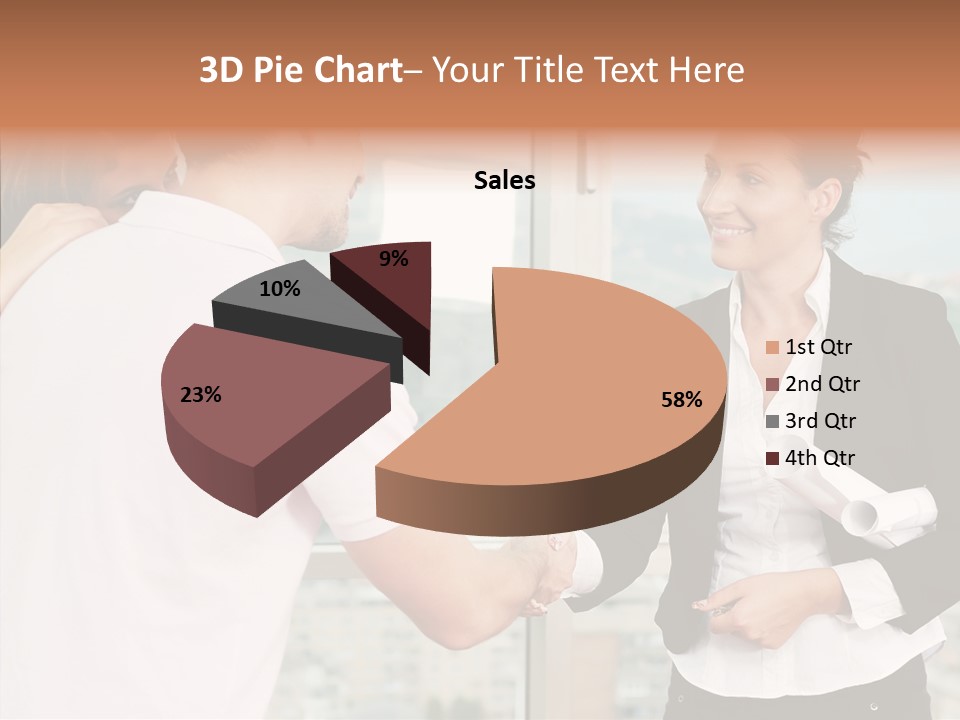 White Grandmother Old PowerPoint Template