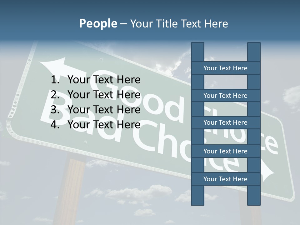 Elderly Young Human PowerPoint Template