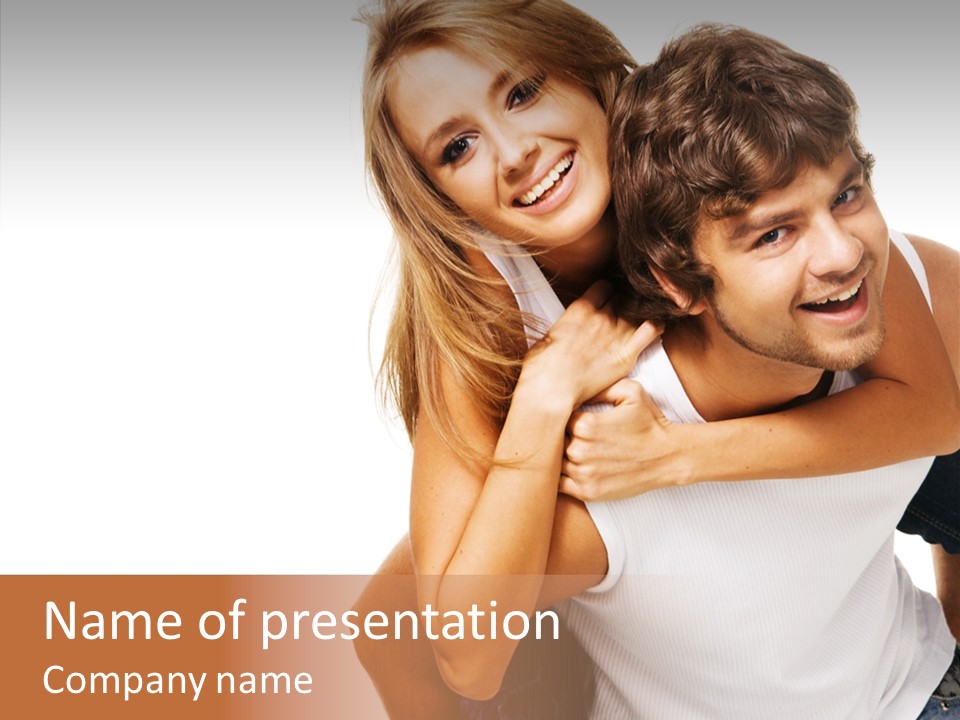 Female Hold Help PowerPoint Template