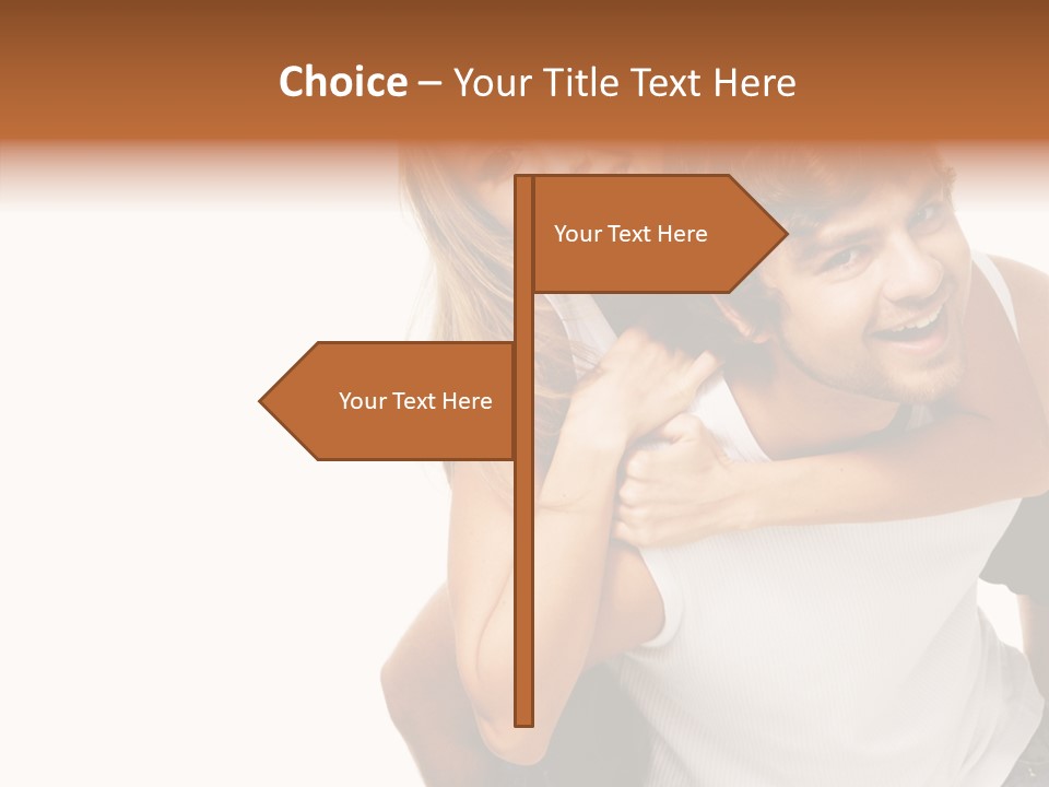 Female Hold Help PowerPoint Template