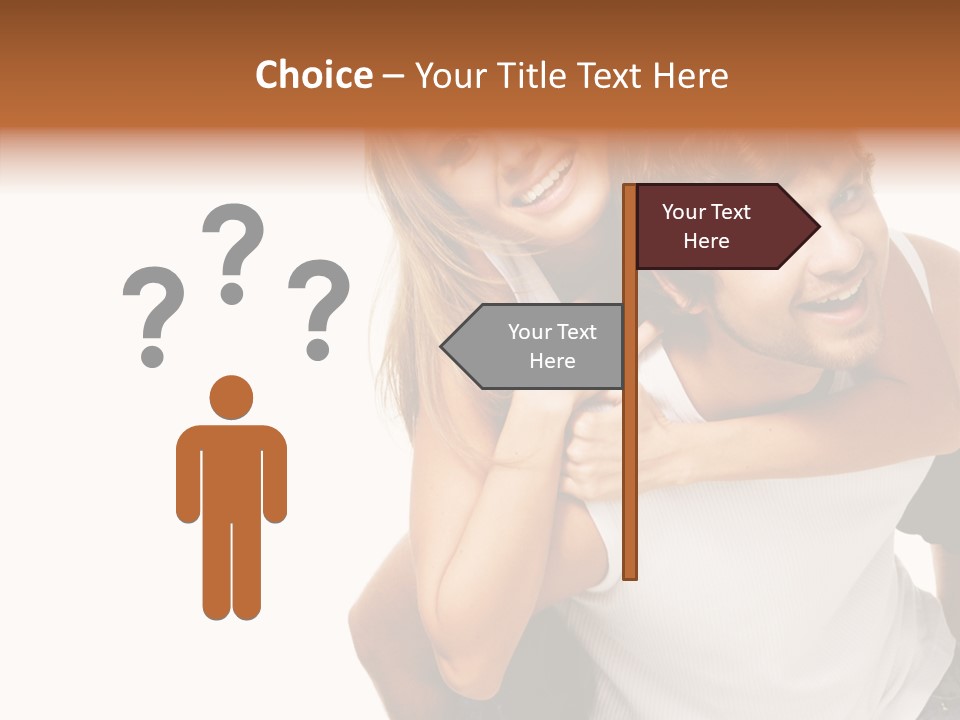 Female Hold Help PowerPoint Template