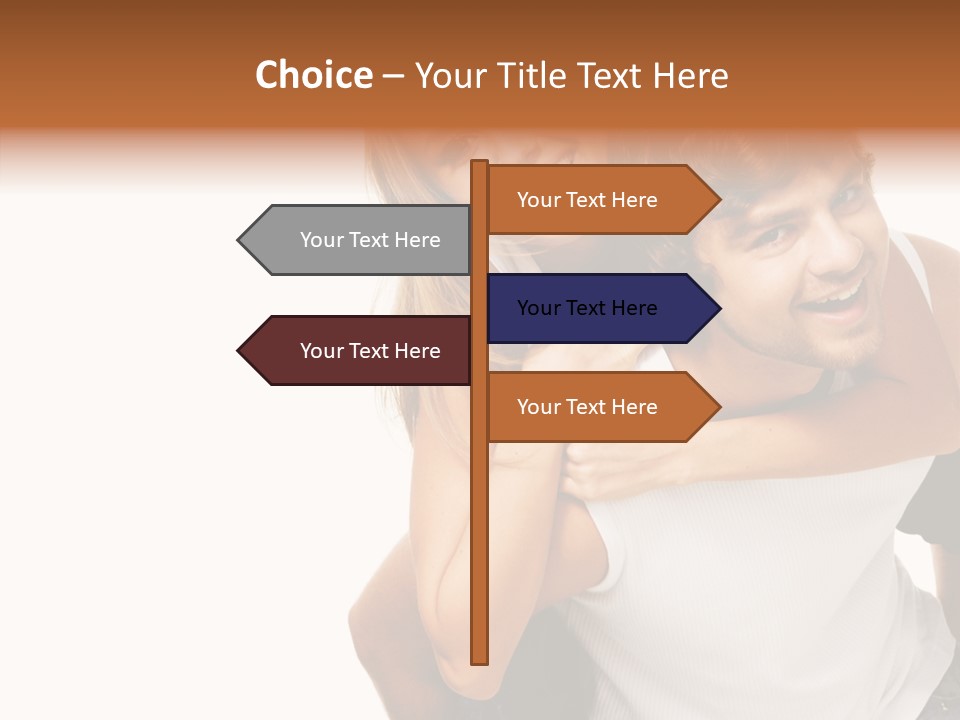 Female Hold Help PowerPoint Template