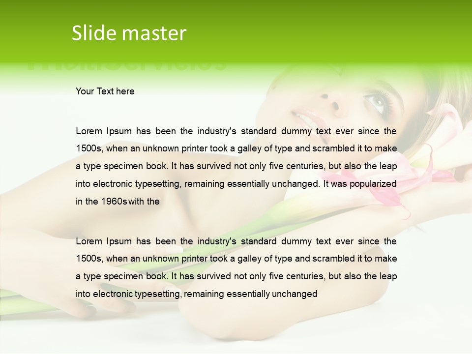 Elderly Young Finger PowerPoint Template