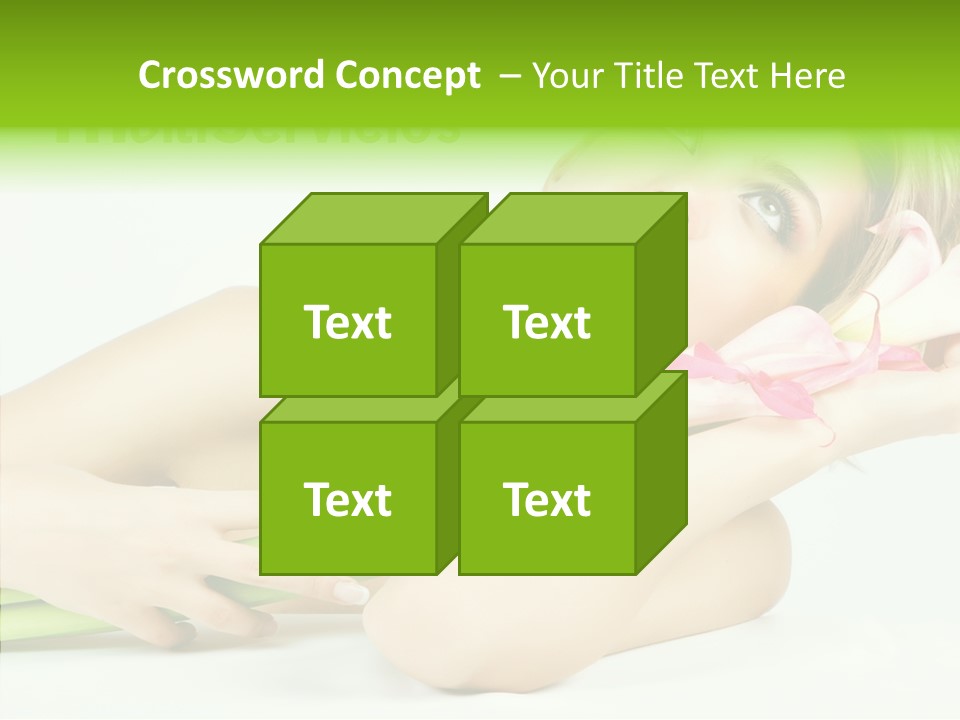 Elderly Young Finger PowerPoint Template