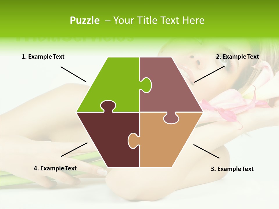 Elderly Young Finger PowerPoint Template