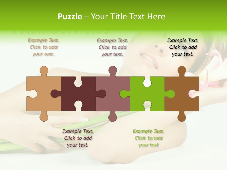 Elderly Young Finger PowerPoint Template