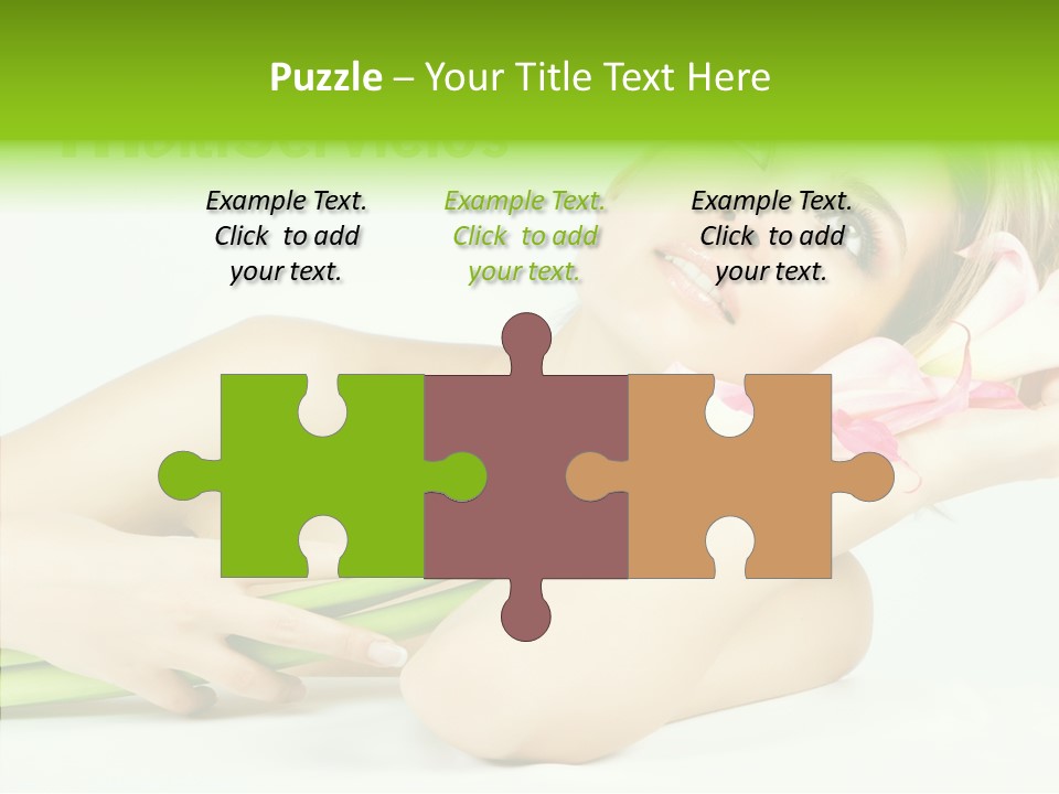 Elderly Young Finger PowerPoint Template