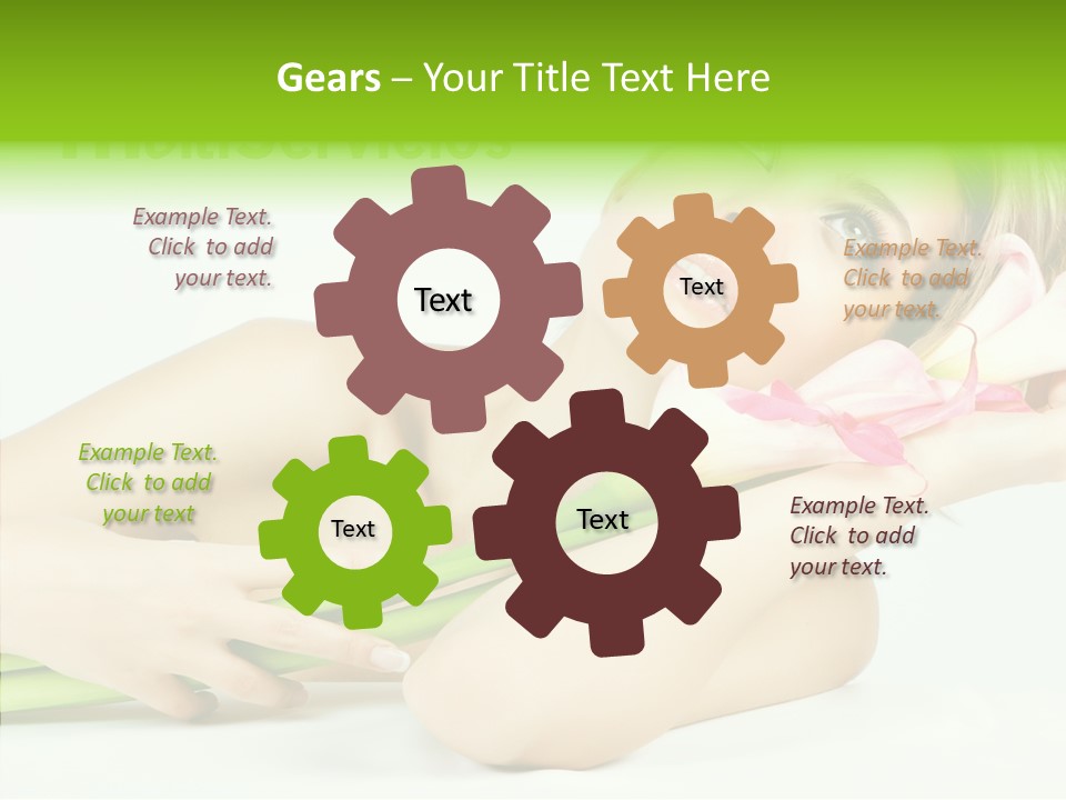 Elderly Young Finger PowerPoint Template