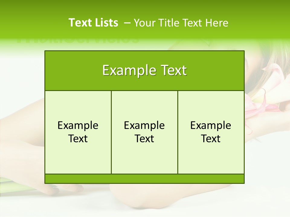 Elderly Young Finger PowerPoint Template