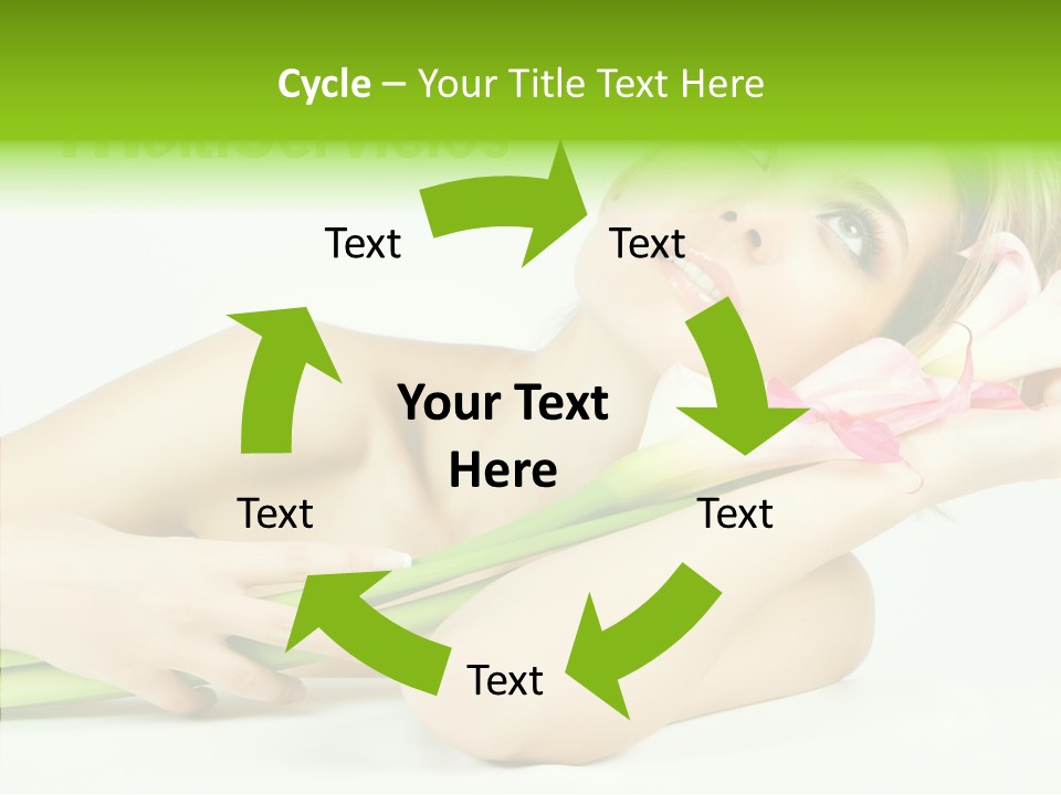 Elderly Young Finger PowerPoint Template