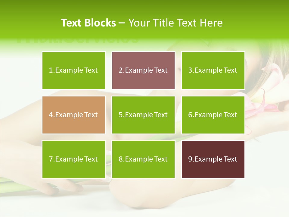 Elderly Young Finger PowerPoint Template