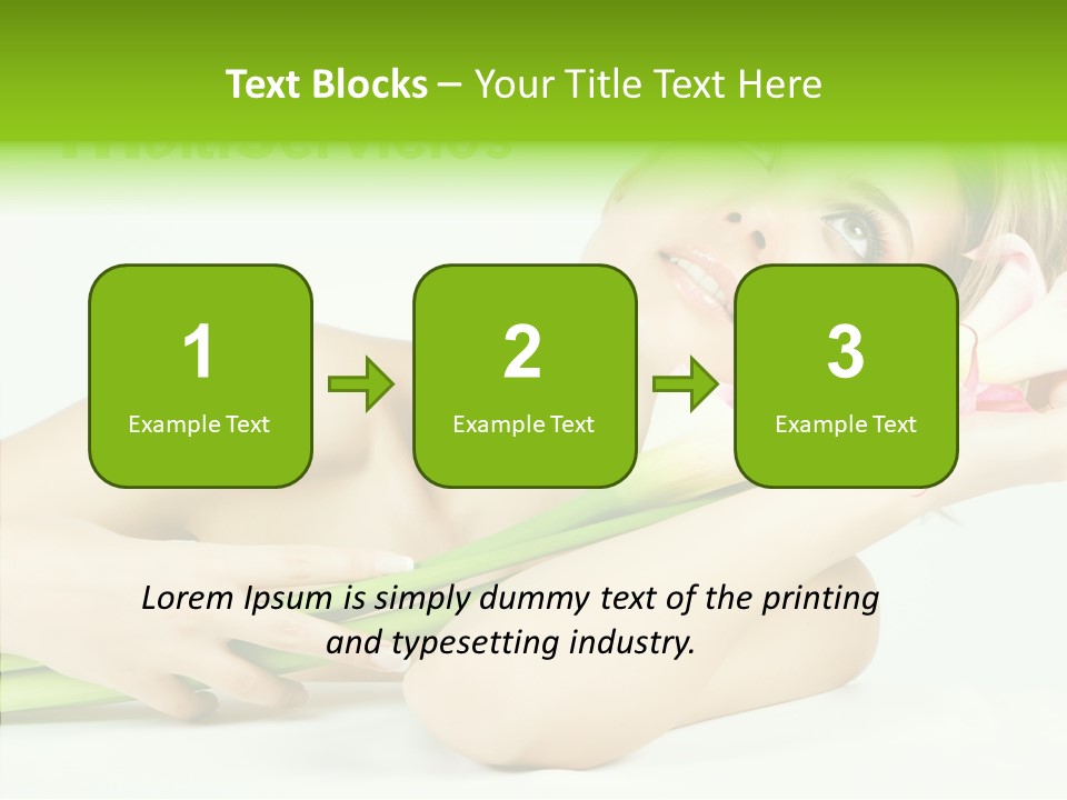 Elderly Young Finger PowerPoint Template