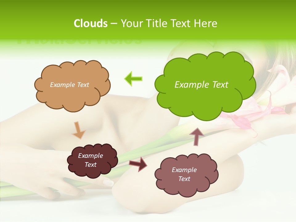 Elderly Young Finger PowerPoint Template