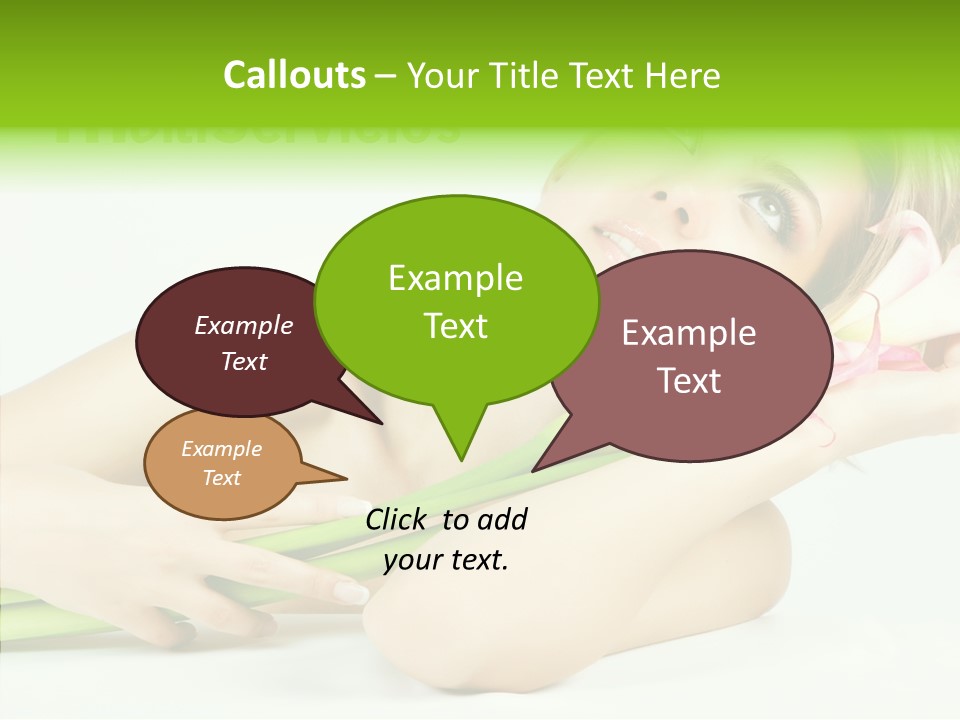 Elderly Young Finger PowerPoint Template