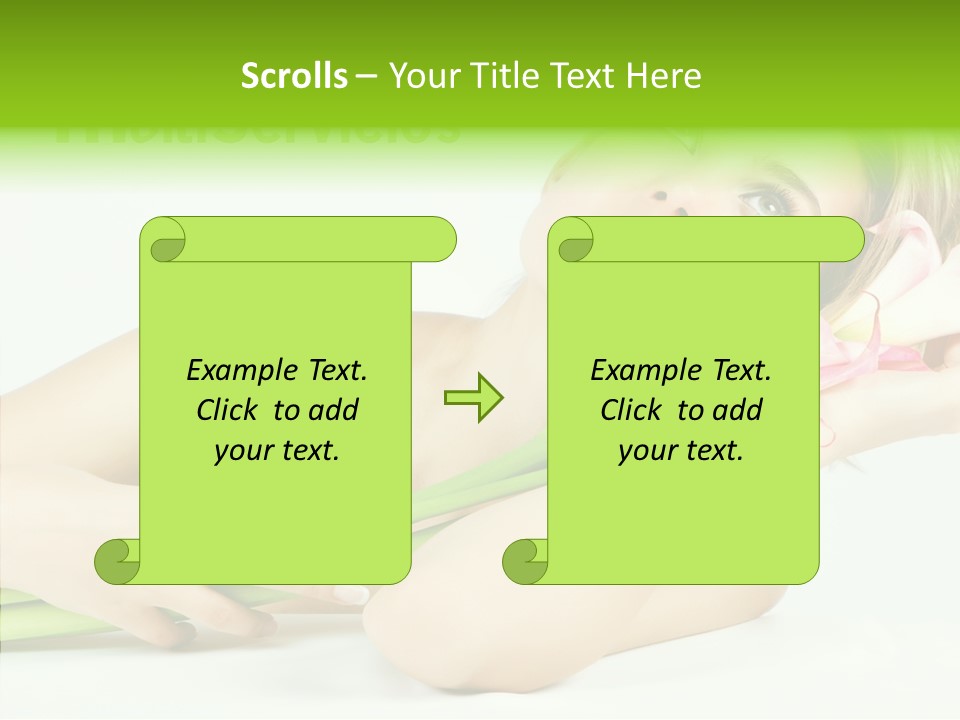 Elderly Young Finger PowerPoint Template